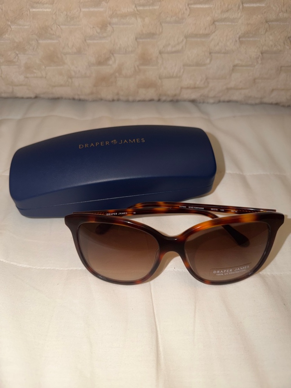 NEW Draper James DJ 7003 215 Tortoise Sunglasses with Brown Lenses & DJ Case